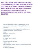 AACN CSC &lpar;CARDIAC SURGERY CERTIFICATION&rpar; TEST BANK EXAM QUESTION &vert; FREQUENTLY TESTED QUESTIONS 