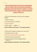 IAEM CEM&sol;AEM EXAM AND PRACTICE EXAM NEWEST &NewLine;2026 TEST BANK&vert; IAEM CEM &lpar;CERTIFIED EMERGENCY &NewLine;MANAGER&rpar; AEM EXAM PREP WITH COMPLETE 750 REAL &NewLine;EXAM QUESTIONS AND CORRECT VERIFIED ANSWERS&sol; &NewLine;ALREADY GRADED A&plus;