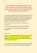 WGU E025 OBJECTIVE ASSESSMENT NEWEST 2026 &NewLine;ACTUAL EXAM&vert; E025 CLOUD AND NETWORK SECURITY &NewLine;MODELS OA EXAM WITH EXAM QUESTIONS AND CORECT &NewLine;VERIFIED ANSWERS&sol; ALREADY GRADED A&plus;