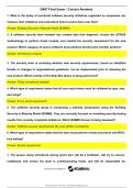 WGU D487 Secure Software Design Final Exam Study Guide Review Resource