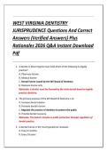 WEST VIRGINIA DENTISTRY &NewLine;JURISPRUDENCE Questions And Correct &NewLine;Answers &lpar;Verified Answers&rpar; Plus &NewLine;Rationales 2026 Q&A Instant Download &NewLine;Pdf