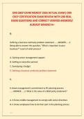 DRII CBCP EXAM NEWEST 2026 ACTUAL EXAM&vert; DRII &NewLine;CBCP CERTIFICATION EXAM REVIEW WITH 200 REAL &NewLine;EXAM QUESTIONS AND CORRECT VERIFIED ANSWERS&sol; &NewLine;ALREADY GRADED A&plus;