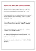 Mortuary Law - LAW 411 Week 5 questions with answers