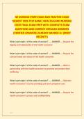 NZ NURSING STATE EXAM AND PRACTICE EXAM &NewLine;NEWEST 2026 TEST BANK&vert; NEW ZEALAND NURSING &NewLine;STATE FINAL EXAM PREP WITH COMPLETE EXAM &NewLine;QUESTIONS AND CORRECT DETAILED ANSWERS &NewLine;&lpar;VERIFIED ANSWERS&rpar; ALREADY GRADED A&plus; &lpar;MOST &NewLine;RECENT&excl;&excl;&rpar;
