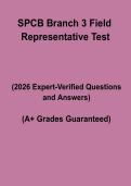 SPCB Branch 3 Field Representative Test &ndash; Complete Study Guide&comma; Practice Questions & Licensing Review Notes