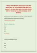 CARN AP EXAM NEWEST 2026 ACTUAL EXAM TEST &NewLine;BANK&vert; CARN -AP CERTIFICATION EXAM PREP WITH &NewLine;COMPLETE 550 REAL EXAM QUESTIONS AND CORRECT &NewLine;VERIFIED ANSWERS&sol; ALREADY GRADED A&plus; &lpar;MOST &NewLine;RECENT&excl;&excl;&rpar;