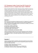 NYC Management Auditor Trainee Exam 2026&ndash;2027 &vert; Practice Test &NewLine;Questions & Answers &vert; Complete Study Guide 
