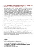 NYC Management Auditor Trainee Exam 2026&ndash;2027 &vert; Practice Test &NewLine;Questions & Answers &vert; Complete Study Guide 