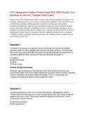 NYC Management Auditor Trainee Exam 2026&ndash;2027 &vert; Practice Test &NewLine;Questions & Answers &vert; Complete Study Guide 