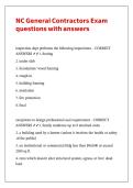 NC General Contractors Exam questions with answers&period;