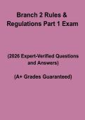 Branch 2 Rules & Regulations Part 1 Exam &ndash; Complete Study Guide&comma; Practice Questions & Licensing Review Notes