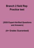 Branch 2 Field Rep Practice Test &ndash; Complete Exam Questions&comma; Answers & Certification Prep Guide
