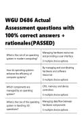WGU D686 Actual Assessment questions with 100- correct answers &plus; rationales&lpar;PASSED&rpar;