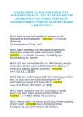  WGU D431 Digital Forensics OA 2026 &vert; 200 Verified Questions & Answers &vert; Complete Exam Prep