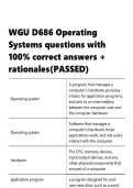 WGU D686 Operating Systems questions with 100- correct answers &plus; rationales&lpar;PASSED&rpar;&period;