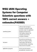 WGU D685 OPERATING SYSTEMS EXAMS PACKAGE DEAL