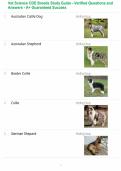 Vet Science CDE Breeds Study Guide - Verified Questions and Answers - A&plus; Guaranteed Success