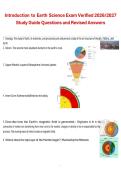 Introduction to Earth Science Exam Study Guide Questions and Revised Answers &vert; Earth Science &vert; 2026&sol;2027 &vert; Comprehensive Course Review and Exam Preparation Material