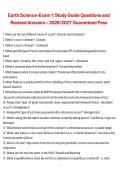 Earth Science &ndash; Exam 1 Study Guide Questions and Revised Answers &vert; Earth Science &vert; 2026&sol;2027 &vert; Comprehensive First Exam Review and Preparation Guide