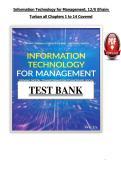 Test Bank&colon; Information Technology for Management&comma; 12th Edition &lpar;Turban&comma; Pollard&comma; Wood&rpar;&NewLine;