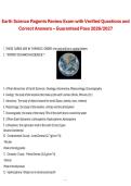 Earth Science Regents Review Exam with Verified Questions and Correct Answers &vert; Earth Science Regents Examination &vert; 2026&sol;2027 &vert; Comprehensive Review and Study Guide