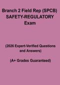SPCB Branch 2 Field Rep &lpar;Safety & Regulatory&rpar; Exam &ndash; Complete Study Guide&comma; Practice Questions & Revision Notes