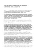CDC MODULE 1 QUESTIONS AND VERIFIED ANSWERS