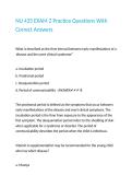 NU 435 EXAM 2 Practice Questions With Correct Answers&period;