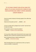 ITE 152 EXAM 3 NEWEST 2026 ACTUAL EXAM TEST &NewLine;BANK&vert; ITE 152 EXAM 3 REVIEW WITH COMPLETE REAL &NewLine;EXAM QUESTIONS AND CORRECT VERIFIED ANSWERS&sol; &NewLine;ALREADY GRADED A&plus; 
