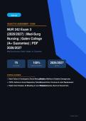 NUR 242 Med-Surg Nursing Exam 3 Galen College Actual Exam 2026&sol;2027 &ndash; Complete Exam-Style Questions & Answers &vert; 100&percnt; Certified Verified &ndash; Pass Guaranteed &ndash; A&plus; Graded