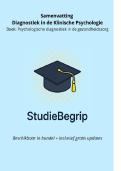 Samenvatting Psychologische diagnostiek in de gezondheidszorg&comma; Diagnostiek in de klinische psychologie &lpar;200300176&rpar; &lpar;Utrecht&rpar;