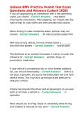 Indiana BMV Practice Permit Test Exam Questions and Answers &lpar;Latest 2026&rpar;&period;