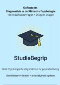 Bundel &comma;Diagnostiek in de klinische psychologie&comma; Samenvatting &plus; Meerkeuze & Open Vragen 