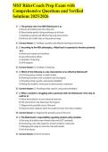 MSF RiderCoach Prep Exam with Comprehensive Questions and Verified Solutions 2025&sol;2026&NewLine;