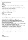 Notes on Physics AQA A Level Electricity