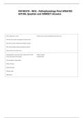 PATHO370 - WCU - Pathophysiology Final UPDATED &NewLine;ACTUAL Question and CORRECT Answers  