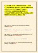 NJ BLACK SEAL LOW PRESSURE 1 TO 3 &NewLine;LATEST EXAM 2026&sol;2027 WITH QUESTIONS &NewLine;AND EXPERT-VERIFIED CORRECT &NewLine;ANSWERS &vert; ALREADY GRADED A&plus; &vert; &NewLine;GUARANTEED PASS &vert; NJ BLACK SEAL LOW &NewLine;PRESSURE ACTUAL EXAM 2026