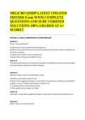 MHACBO QMHP LATEST UPDATED 2025&sol;2026 Exam WITH COMPLETE QUESTIONS AND SURE VERIFIED SOLUTIONS 100&percnt; GRADED AT A&plus; SCORE&excl;&excl;&NewLine;