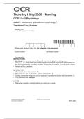 2026 Updated OCR GCSE &lpar;9&ndash;1&rpar; Psychology J203-01 Studies and Applications Complete Verified Question Paper with Mark Scheme &vert; OCR GCSE Psychology Revision Guide