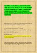 FLORIDA ELECTRICAL EXAM 2 LATEST &NewLine;2026&sol;2027 WITH 100 REAL QUESTIONS AND &NewLine;EXPERT-VERIFIED CORRECT ANSWERS &vert; &NewLine;ALREADY GRADED A&plus; &vert; GUARANTEED &NewLine;PASS &vert; FLORIDA ELECTRICAL EXAM &lbrack;NEW &NewLine;VERSION&rsqb;