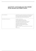 part 3 HP 320 - mental health review slides UPDATED &NewLine;ACTUAL Questions and CORRECT Answers