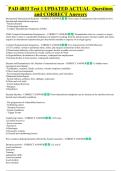 PAD 4833 Test 1 UPDATED ACTUAL  Questions &NewLine;and CORRECT Answers 