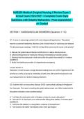 NUR209 Medical-Surgical Nursing II Review Exam 1 Actual Exam 2026&sol;2027 &vert; Complete Exam-Style Questions with Detailed Rationales &vert; Pass Guaranteed &ndash; A&plus; Graded