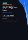 NUR 242 Med-Surg Nursing Exam 4 Galen College Actual Exam 2026&sol;2027 &ndash; Complete Exam-Style Questions & Answers &vert; 100&percnt; Certified Verified &ndash; Pass Guaranteed &ndash; A&plus; Graded