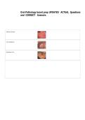 Oral Pathology board prep UPDATED   ACTUAL  Questions  &NewLine;and  CORRECT   Answers