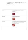 Oral Pathology - Test 1 UPDATED   ACTUAL  Questions  and  &NewLine;CORRECT   Answers