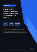  NUR 242 Med-Surg Nursing Exam 3 Galen College Actual Exam 2026&sol;2027 &ndash; Complete Exam-Style Questions & Answers &vert; 100&percnt; Certified Verified &ndash; Pass Guaranteed &ndash; A&plus; Graded