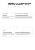 NYSTCE Multi-Subject - Teachers of Early Childhood &NewLine;&lpar;Birth-Grade 2&rpar; UPDATED ACTUAL Questions and &NewLine;CORRECT Answers