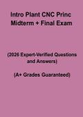 Introduction to CNC Principles &ndash; Midterm & Final Exam Guide&colon; Complete Study Notes&comma; Practice Questions & Revision Material