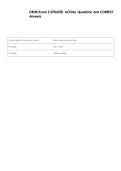 OBHR Exam 2 UPDATED  ACTUAL  Questions  and CORRECT  &NewLine;Answers   